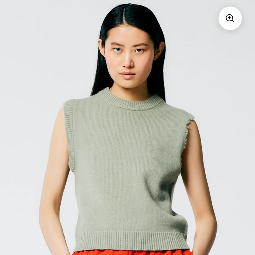 Tibi Soft Lambswool Distressed Vest